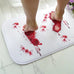 Blood Printed Flannel Bathroom Mat