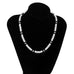 IngeSight.Z White Black Color Soft Clay Beads Choker Necklaces