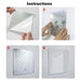 3-Piece Square Mirror Self-Adhesive Sticker Set: Crystal Wall Décor for Living Room & Bathroom