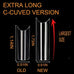 500/100pcs Extra Long C Curve Nail Tips Half Cover French False Nails